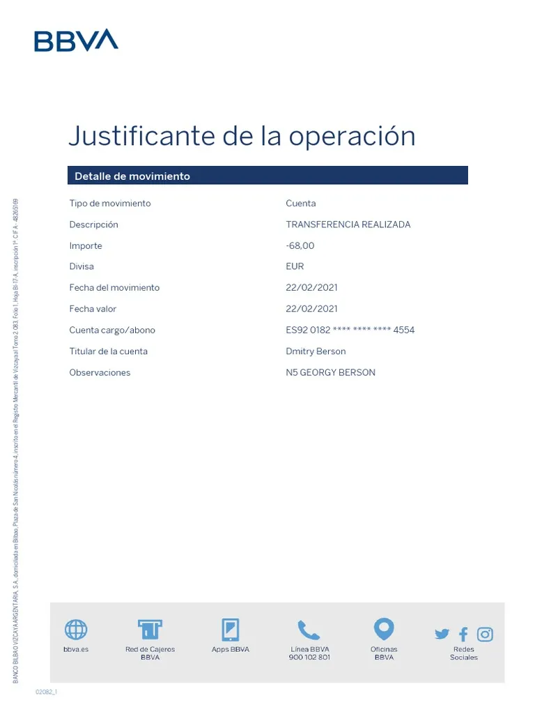 pago transferencia como prueba contrato verbal